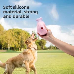 Jouet pour chien en silicone de qualité alimentaire, résistant à l'usure et aux morsures, pour le nettoyage des dents, puzzle d'entraînement extérieur, résistant aux chutes, jouet à alimentation lente - Product Image 4