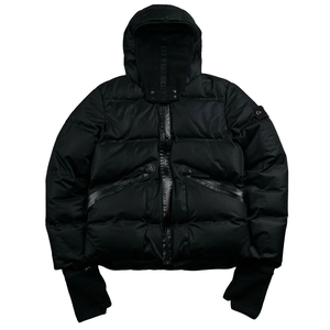 Chaqueta Acolchada con Cremallera y Capucha, Diseño de Leopardo Negro Personalizado, Abrigo de Invierno Cálido, Cortavientos e Impermeable para Hombre - Product Image 1