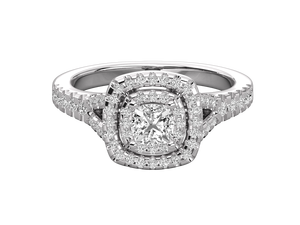 แหวนแต่งงานสุดอินเทรนด์สำหรับผู้หญิงหมอนอิงชุบทอง14K ประดับเพชร925ดีไซน์ใหม่ - Product Image 5