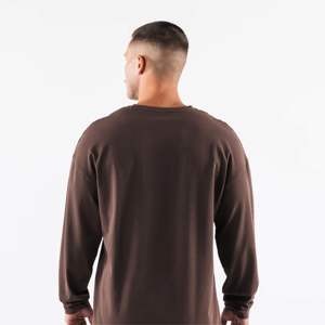 "T-shirt à manches longues et col rond 100% coton personnalisé de haute qualité: T-shirt pour homme vierge 230gsm" - Product Image 4