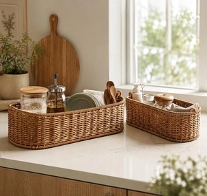 Panier de rangement tissé à la main, écologique, avec couvercle, en rotin naturel, moderne, multifonctionnel, Artex Green Earth, fabriqué à Hanoï - Product Image 5
