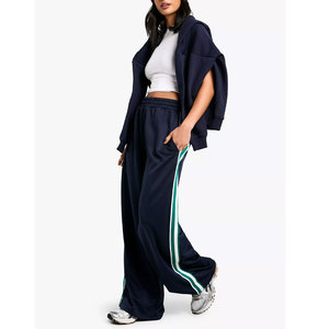 Pantalon de jogging molletonné en coton épais surdimensionné pour femme, collection Hiver 2026, avec logo personnalisé imprimé, décontracté et chaud, pour le sport - Product Image 5