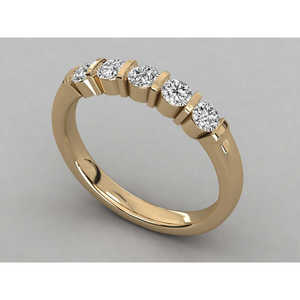 Bague solitaire en or 10 carats avec diamant brillant - Product Image 3