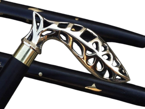 Barss Modern Abstract Engraved Oval Shape Strong <b>Walking</b> <b>Stick</b> for <b>Men</b> - Product Image 6