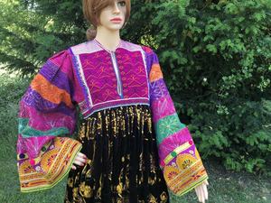 Vintage Ethnic Kuchi Dresses From Afghanistan/Pakistan Traditional Party Wear with Vibrant Colors and Lace Decoration - Product Image 3