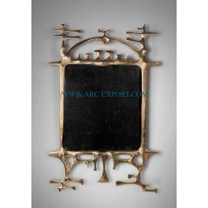 Advantageous Designing <b>Gold</b> Plated Antique Brass Standard <b>Wall</b> <b>Mirror</b> Premium Quality Luxury New Look Handcrafted <b>Wall</b> <b>Mirror</b> - Product Image 3