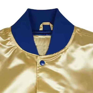 <b>Men's</b> Winter Satin <b>Jackets</b> Waterproof Breathable Stand Collar High Street Style New Design Zipper Customizable Front Logo OEM - Product Image 3