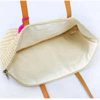 Tas Selempang Pantai Wanita Kasual Bohemian Lembut, Nyaman, Bergaya, Kanvas, Ritsleting, Kancing, Pola Anyaman Benang, Berkualitas Tinggi
