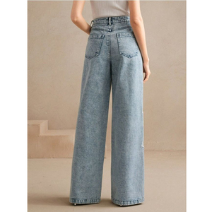 Pantalon en jean pour femme, vente chaude, pantalon en jean pour femme de haute qualité, jean skinny à fleurs brodées, jean brodé pour femme - Product Image 3