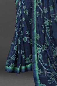 Saree en Georgette pour femmes indiennes avec dentelle pour un usage quotidien décontracté Fête de mariage disponible pour l'exportation mondiale au prix de gros - Product Image 4