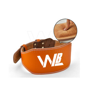 Gym Fitness Adult Weightlifting Belt Adjustable Custom Design Cowhide Non-Slip <b>Back</b> <b>Support</b> Heavy Duty - Product Image 1