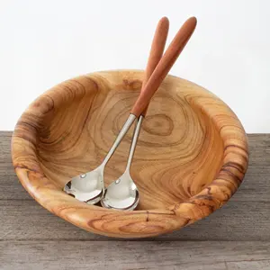 Bol en bois artisanal de style moderne de la meilleure qualité pour servir des collations aux fruits secs-Marque RMW pour hôtels et restaurants - Product Image 3
