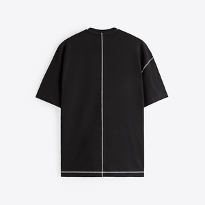 Vente en Gros T-shirt 100% Coton Surdimensionné à Épaules Gouttes pour Hommes T-shirt Uni Blanc à Col Ras du Cou de Luxe de Qualité pour Hommes - Product Image 6