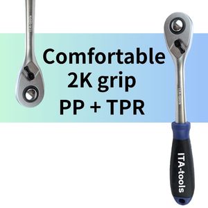 Proveedor de Taiwán de alta calidad 72T 60T mango de trinquete 2K agarre PP TPR Cr-V acero DIY OEM para 1/2 "3/8" 1/4" - Product Image 6