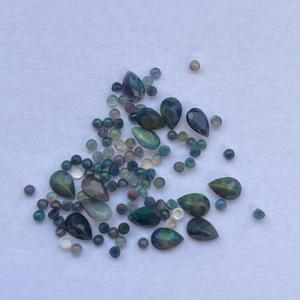 โอปอลเอธิโอเปียสีดำธรรมชาติสีดำขนาด2มม. 4มม. 6มม. โอปอลทรงวงรีเรียบตัดลูกแพร์อัญมณีหลวมสำหรับทำเครื่องประดับจี้สร้อยคอ - Product Image 2