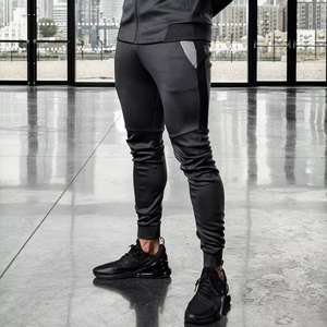 Vente en gros de vêtements d'entraînement personnalisés ensembles pour hommes Streetwear Gym grande taille survêtements unis 2 pièces - Product Image 2