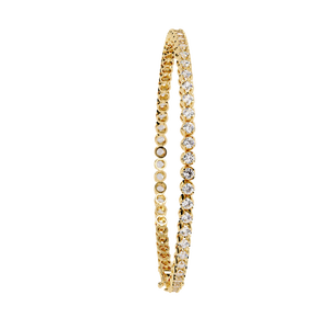 Fabulous 18K <b>Gold</b> Lab Grown Diamond Bracelet & <b>Bangle</b> Luxurious Jewelry Accessory - Product Image 3