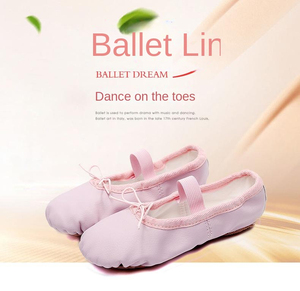 Fábrica al por mayor profesional su propio fabricante medio zapato de ballet logotipo personalizado último diseño de cuero zapatos de Gimnasia Rítmica - Product Image 6