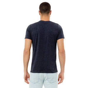 T-shirt unisexe Heather Navy CVC à manches courtes 52% Airlume Peigné Anneau Filé Coton 48% Poly 32 Simple 4.2 oz Style Formel Tricoté - Product Image 3