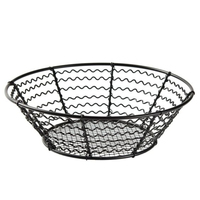 Top vente en gros tasse à café/thé en forme de corbeille de fruits métal noir finition organisateur de stockage pour comptoir Table basse Bar