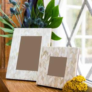 Mother <b>Pearl</b> Vintage Style Handcrafted Customizable for <b>Photo</b> <b>Frame</b> with Inlay Design for Living Room Bedroom Office Decor - Product Image 5