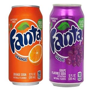 Refresco Carbonatado Americano Fanta Sabor Fresa, Uva, Melocotón y Piña, 12 oz líquidas, Paquete de 12 Latas en Venta - Product Image 6