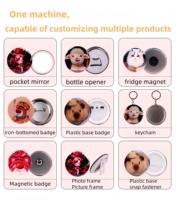 Machine à badges 58 mm directement de l'usine, pour la création de badges bouton, aimants de réfrigérateur, badges à épingle et décapsuleurs en fer blanc