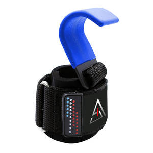 Custom Logo Neoprene Weightlifting Hooks with Palm Guard Gym Fitness Safety <b>Wrist</b> Straps for <b>Weight</b> Lifters - Product Image 5