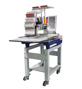 Machine à broder industrielle automatique à tête unique 12 aiguilles programmable par ordinateur, nouvelle pour casquettes et broderies plates - Product Image 1
