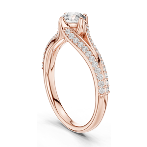Bague en diamant de laboratoire rond de 0,832 CT, or 18 carats, 14 carats, 10 carats et argent 925, or rose, jaune, blanc, option moissanite - Product Image 5