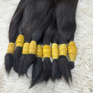 Cheveux humains vierges à 100%, lisses, non traités, extensions de cheveux lisses naturelles en vrac, vente en gros - Product Image 1