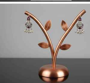 Designer Oxidised Silver Fancy Temple Jewellery Short Necklace <b>Set</b> Elegant Traditional <b>Indian</b> Ethnic <b>Jewelry</b> for Women - Product Image 3