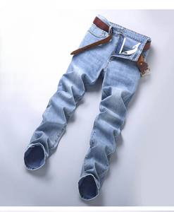 Jeans en denim extensible 100% coton élasthanne pour hommes délavés à la pierre OEM Style personnalisé Hip Hop Fashion - Product Image 1