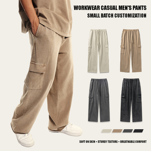 กางเกงวอร์ม STREETLAB Cargo Sweatpant Snow Wash สำหรับผู้ชาย หลายกระเป๋า ทรงตรง น้ำหนักเบา ระบายอากาศได้ดี เหมาะสำหรับทำงานและสวมใส่ในเมือง ไซส์ S ถึง 2XL - Product Image 3