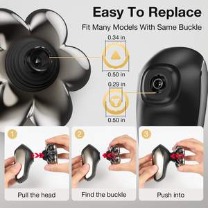 Cabezal de Afeitado de Repuesto de 7 Cuchillas, Compatible con Afeitadoras Rotatorias de Uso en Seco/Húmedo, Resistente al Agua IPX7, para el Rostro - Product Image 2
