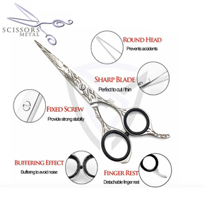 Les meilleures ciseaux de coupe de cheveux en acier inoxydable de haute qualité, 2 pièces, ciseaux de coiffure, ciseaux de dégradage - Product Image 5