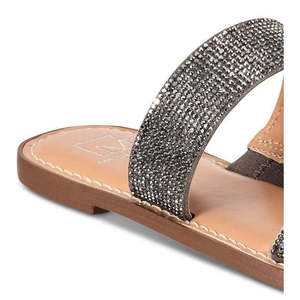 รองเท้าส้นเตี้ยแบบสวมเปิดนิ้วเท้าสำหรับผู้หญิง รุ่น Ginnie สีเทา ไซส์ 6.5 M บุหนัง - Product Image 3