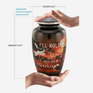 แสงจันทร์สีดำทำด้วยมือสูงสำหรับผู้ใหญ่เพศชาย/เพศหญิงที่ระลึก200ปอนด์ความจุงานศพ/เผาศพโกศตกแต่งสำหรับสัตว์เลี้ยง - Product Image 3