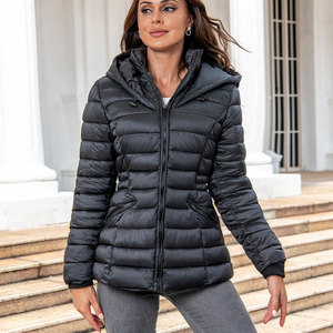 Women Puffer <b>Jacket</b> Full Zip Coat Pocket Outwear Hooded Down <b>Jackets</b> High Quality Women Puffer <b>Jackets</b> - Product Image 1