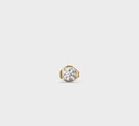 Boucles d'oreilles solitaires en diamant rond cultivé en laboratoire certifié IGI, or jaune/blanc/rose 14 carats