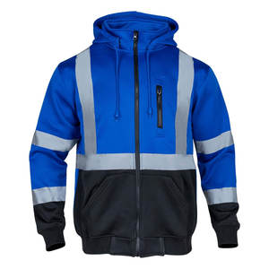 Haute Qualité Polyester Thermique Travail Uniforme À Capuche Super Visible Hivis Réfléchissant Sécurité Sweat Veste Haute Visibilité - Product Image 1