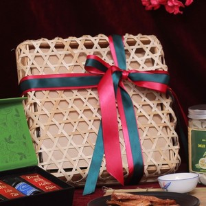 ตะกร้าไม้ไผ่ทรงสี่เหลี่ยมทำด้วยมือเป็นมิตรต่อสิ่งแวดล้อมบรรจุภัณฑ์เค้กรูปดวงจันทร์สุดหรู - Product Image 4