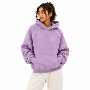 Wholesale Unisex Heavyweight <b>Fleece</b> <b>Oversized</b> <b>Hoodie</b> with Custom 3D Embossed Logo Streetwear Pullover <b>Hoodie</b> for <b>Men</b> - Product Image 4