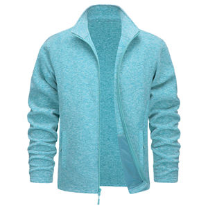 Blouson bombardier homme bleu eau olive coupe ajustée polaire polyester design moderne léger tendance veste décontractée pour homme - Product Image 1