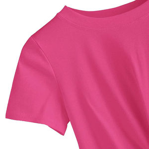 Tops Cortos de Moda 100% Algodón al por Mayor, Logotipo Personalizado, Cuello Redondo y Media Manga, Diseño Estampado de Verano - Product Image 3