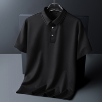 Chemise décontractée pour homme, nouvelle collection été, grande taille, en soie glacée, à manches courtes, séchage rapide, élastique, respirante, tricotée, avec logo personnalisé OEM