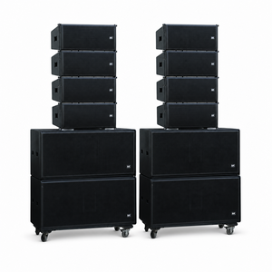 Système de sonorisation PA DBK Line Array avec deux enceintes de <span class=keywords><strong>10</strong></span> pouces et deux caissons de basses de 18 pouces en contreplaqué de bouleau pour église, concert, scène, DJ - Product Image 1