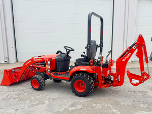 จัดส่งฟรี รถตักล้อยาง Kubota BX23S พร้อมหัวตักด้านหน้า สีแดง รถแทรกเตอร์ขับเคลื่อน 4 ล้อ - Product Image 3