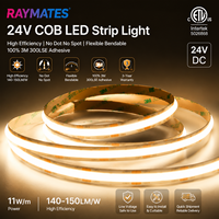 Tira de LED COB Profesional de Alta Eficiencia 140 150lm/w, 24v DC 10w, Alto Lumen, Flexible, Regulable, IP20, para Decoración de Interiores