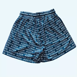 Vintage Streetwear Double <b>Mesh</b> Basketball <b>Shorts</b> <b>Men</b> Custom Printed Logo Embroidered Tackle Mid Waist Knitted Weave Digital - Product Image 2